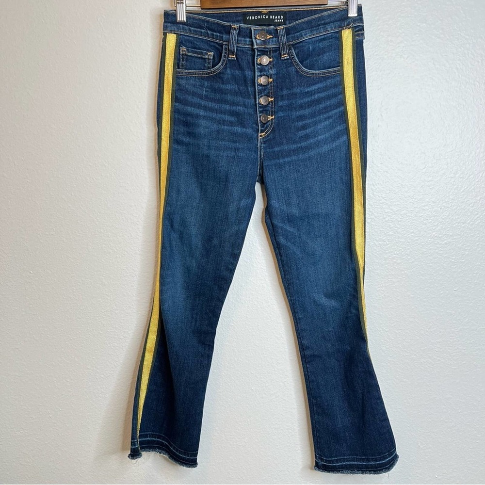 Veronica Beard Carolyn Baby Bootcut Jeans High Rise - Picture 2 of 8